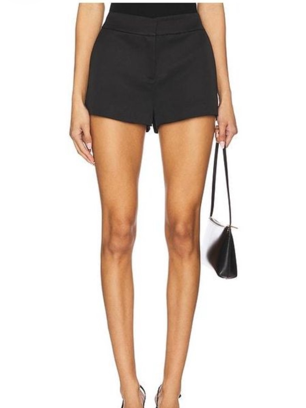 NWOT Lovers and Friends Revolve Shannon Short Black Satin Effect Size S